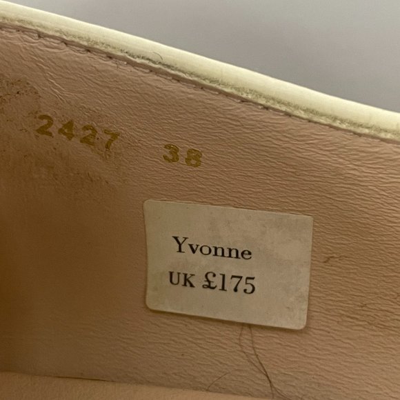 L.K. Bennett London Pink Leather Flat with White Bow, Size 38 - Picture 13 of 14